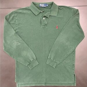 Ralph Lauren Green and Red Polo Shirt Classic Style